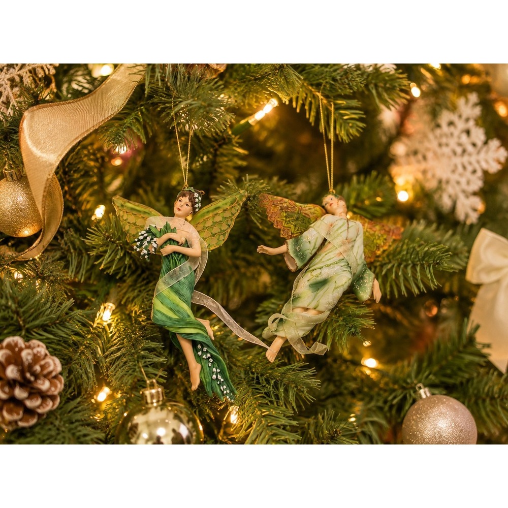 2 Item Ornaments Fairies by Ashton Drake Beauty Christmas Holiday Whimsical